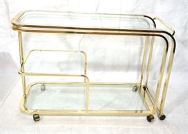Lot 183 MILO BAUGHMAN for DIA Expandable Bar Cart. Brass 