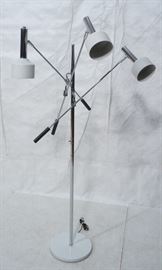 Lot 197 Triennale Style Modern Chrome Floor Lamp. White e