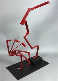 Lot 211 JOSEPH SELTZER Industrial Metal Table Sculpture. 