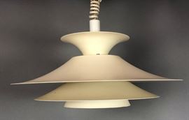 Lot 216 DESIGN LIGHT Ivory Louvered Tapered Hanging Light