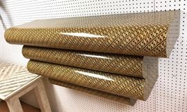 Lot 219 Decorator Modern Ikat Print Wall Mounted Bar Shel