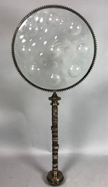Lot 223 Industrial Magiscope Sculpture. Dimpled glass pan