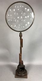 Lot 224 Tall Industrial Magiscope Sculpture. Dimpled glas