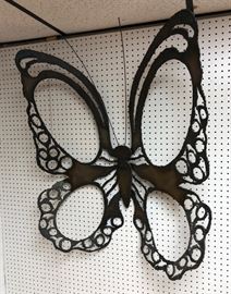 Lot 225 Cut  Welded Steel Large Brutalist Butterfly Scul