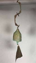 Lot 239 PAOLO SOLERI for ARCO SANTI Bronze Wind Chime. Ov
