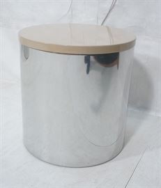 Lot 230 Habitat Chrome Drum Side Table with Lacquered Top