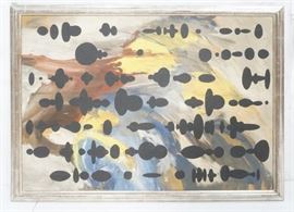 Lot 253 JAN TARASIN Abstract Oil Painting. Muted palette 