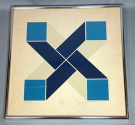 Lot 255 DENIS PARKHURST Graphic Silkscreen Modern Print. 