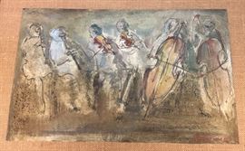 Lot 257 MARIO GUADAGNINO Modernist Watercolor Musicians w