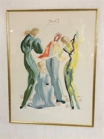 Lot 265 SALVADOR DALI Print. Four figures. Signed in prin