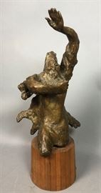 Lot 267 Signed Modernist Abstract Bronze Sculpture. Figur