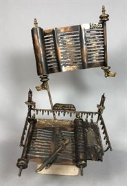 Lot 279 HERDIA Signed Mixed Metal Judaica Sculpture. Figu