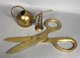 Lot 282 3pc Brass Modern Table Sculptures Lot. 1 oversiz