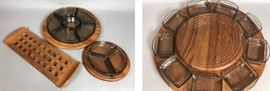 Lot 289 4pc DIGSMED Danish Modern Teak Tableware. 2 round