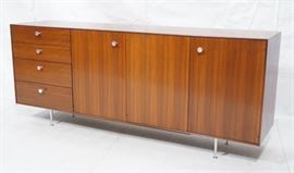 Lot 295 GEORGE NELSON Thin Edge Credenza Sideboard. 3 doo