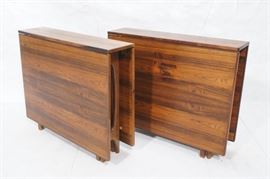 Lot 310 Pr Scandinavian Modern Rosewood Drop side Tables.