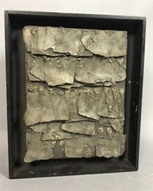 Lot 315 REIJI KIMURA Brutalist Collage in Shadow Box. Pap