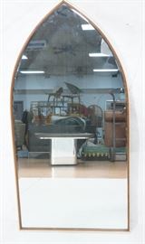 Lot 330 Modern Pointed Arch Wall Mirror. Gilt Aluminum  