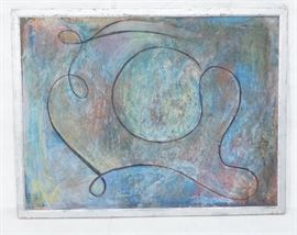 Lot 339 RUDOLF RAY RAPAPORT Expressionist Painting. Abstr