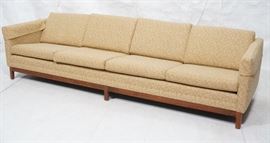 Lot 373 Modernist Sofa Couch Walnut Frame Gold  Beige Fe