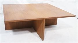 Lot 382 Danish Teak Modern Square Coffee Table. Cruciform
