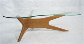 Lot 420 ADRIAN PEARSALL Walnut Glass Cocktail Table. Mode