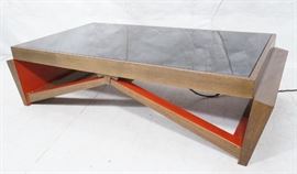 Lot 422 PAUL FRANKL Style Modernist Walnut Coffee Table C