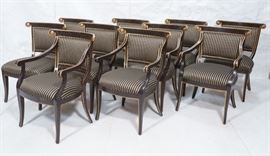 Lot 491 10 KLISMOS Style Decorator Dining Chairs. Distres