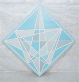 Lot 486 Pale Blue Diamond Oil Painting. llya Bolotowsky s