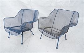 Lot 503 2 RUSSELL WOODARD Wide Arm Lounge Chairs. Grid fo