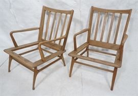 Lot 509 Pr Modernist Lounge Chair frames. Open arms. Ita