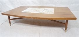 Lot 550 Rosewood Marble Tile Top Oversized Coffee Table. 
