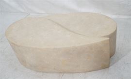 Lot 554 Faux Marble Molded Resin Yin Yang Coffee Table. T