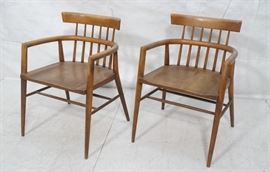 Lot 555 Pr PAUL MCCOBB Maple Captains Chairs. American Mo