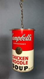 Lot 354 Campbells Soup Hanging Pendent light. Chicken No