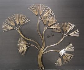 Lot 399 C. JERE Tree Branch Brass Wall Sculpture. Stylize