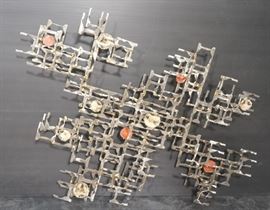 Lot 401 Brutalist Welded Steel Mixed Metal Wall Sculpture