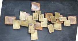 Lot 402 Brutalist Welded Mixed Metal Panel Wall Sculpture
