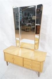 Lot 593 Blond Maple Modernist Vanity. Low profile cabinet
