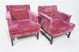 Lot 599 Pr Ebonized Frame Modernist Lounge Chairs. Attrib