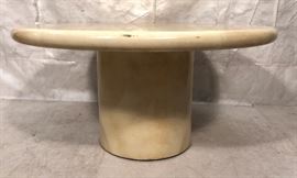 Lot 600 KARL SPRINGER Style Lacquered Dining Table. High 