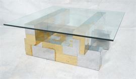 Lot 604 PAUL EVANS Cityscape Coffee Cocktail Table. Squar