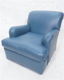 Lot 611 Greenbaum Interiors Leather Lounge Chair. Blu S