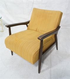 Lot 660 BAUMRITTER Open Arm Lounge Chair. Dark brown fram