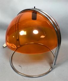 Lot 387 Italian Style Chrome and Acrylic Table Lamp. Tra