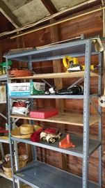 tools and metal shelves