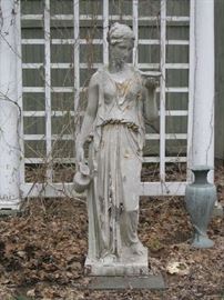 Life size Antique Rebecca at the Well Statue from the Tappan German Masonic Building
