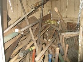 Inside the outhouse, yikes!
