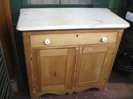 Signed Brinkerhoff washstand from Brinkerhoff Estate, Englewood, NJ