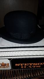 St. Joseph's own Stetson Hats. Black vintage derby from Plymouth Clothing Co.